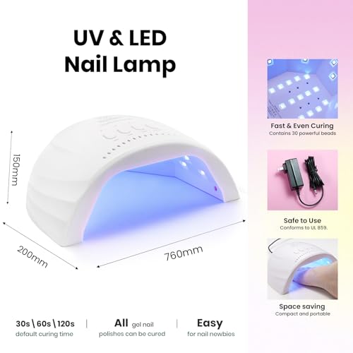 Image of Beetles 37Pcs Gel Nail Polish Kit with Uv Light -25 Colors Gel Polish Set Pink Red Blue Purple Pastel Energetic Moves Manicure Kits for Beginners Nails Salon Manicure Tools Gifts for Women Girls