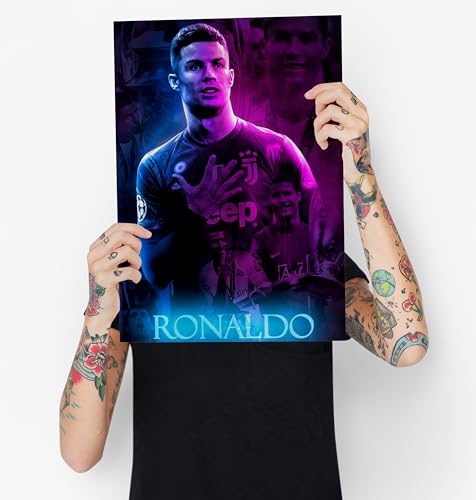 Image of Ronaldo Posters - Football Poster for Wall 300 GSM 12x8 Inch CR7 Posters - Gift for Football Lovers - Cristiano Ronaldo Wall Sticker