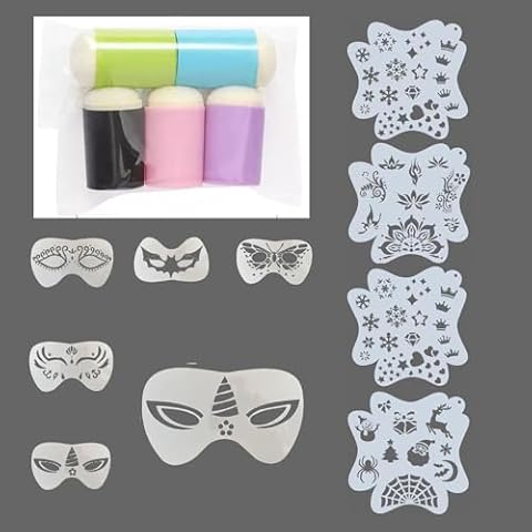 Finger Sponge and Painted rubbings for face and Body Painting for Painting Enthusiasts and Beginners Cover