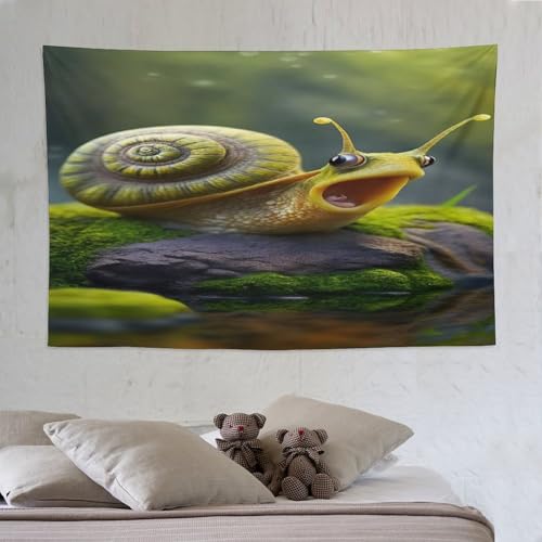 Tapisserie escargots PAZZK pour masquer les imperfections d'un grand mur