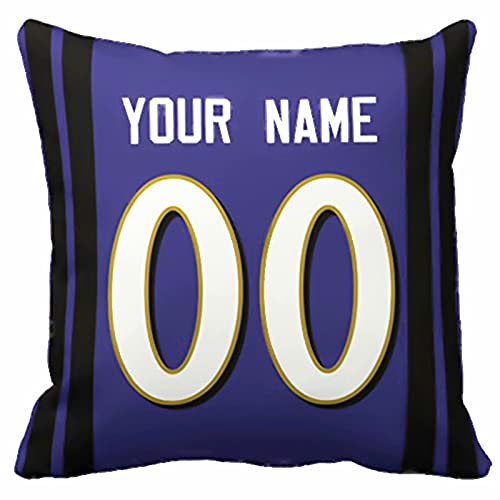 Image of ANTKING Throw Pillow 2 Pack with Custom Name and Number Personalized Gift for Men Women Boys