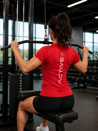 Image of 3Colors Women's Active Dry Fit Sports Active T-Shirt | Quick Dry Gym Workout Tee | Athletic Running Training Top-Active Signal