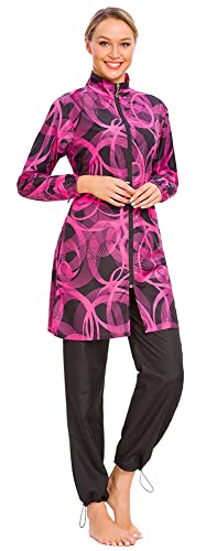 Muslim Swimsuits for Women Islamic Modest Swimwear 3 Piece Long Sleeve Burkinis2