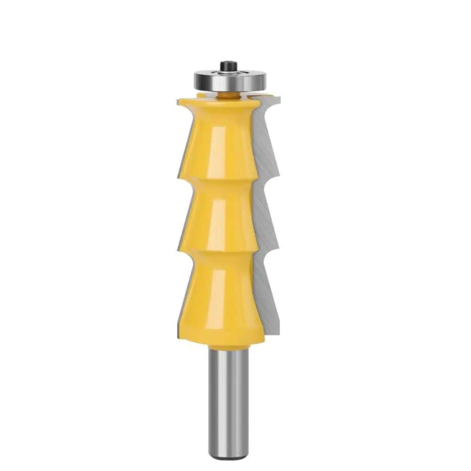 SOCOJE 1/2" Shank Louver Shutter Style Router Bit, Woodworking CNC Carbide Milling Cutter with Bearing Ideal for Decorative Line Carving on Wood — image 1