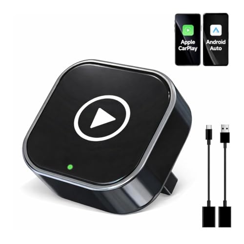 Wireless CarPlay/Android Auto Converter – 2025 Plug-and-Play Adapter for Turning Wired CarPlay & Android Auto into Wireless, UK Version (SBR01)