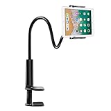 ZUYEE Gooseneck Tablet Holder iPad Stand for Bed Mount Bracket Clamp Flexible Long Arm for iPad Air...