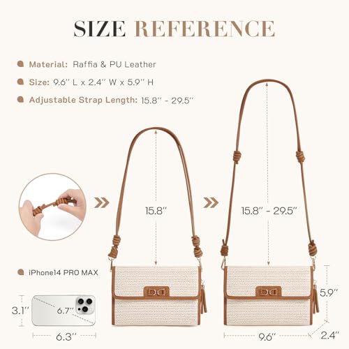Image of Missnine Small Straw Purse for Women Summer Woven Purses Raffia Vacation Top Handle Satchel Handbag