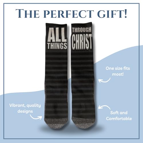 Men's - Christian Crew Socks for Men with Scripture | Moisture-Wicking | Father's Day Gift Idea3