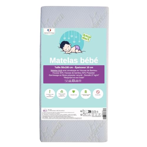 Babymatratze aus Bambus, für Bett 50 x 100 cm