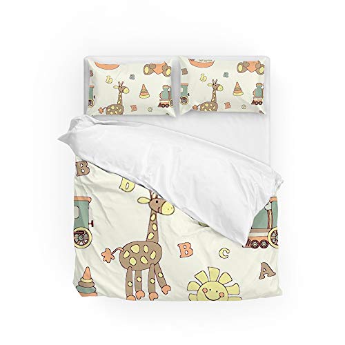 Housse de couette Pastel Long Twin avec 2 taies d'oreiller en polyester
