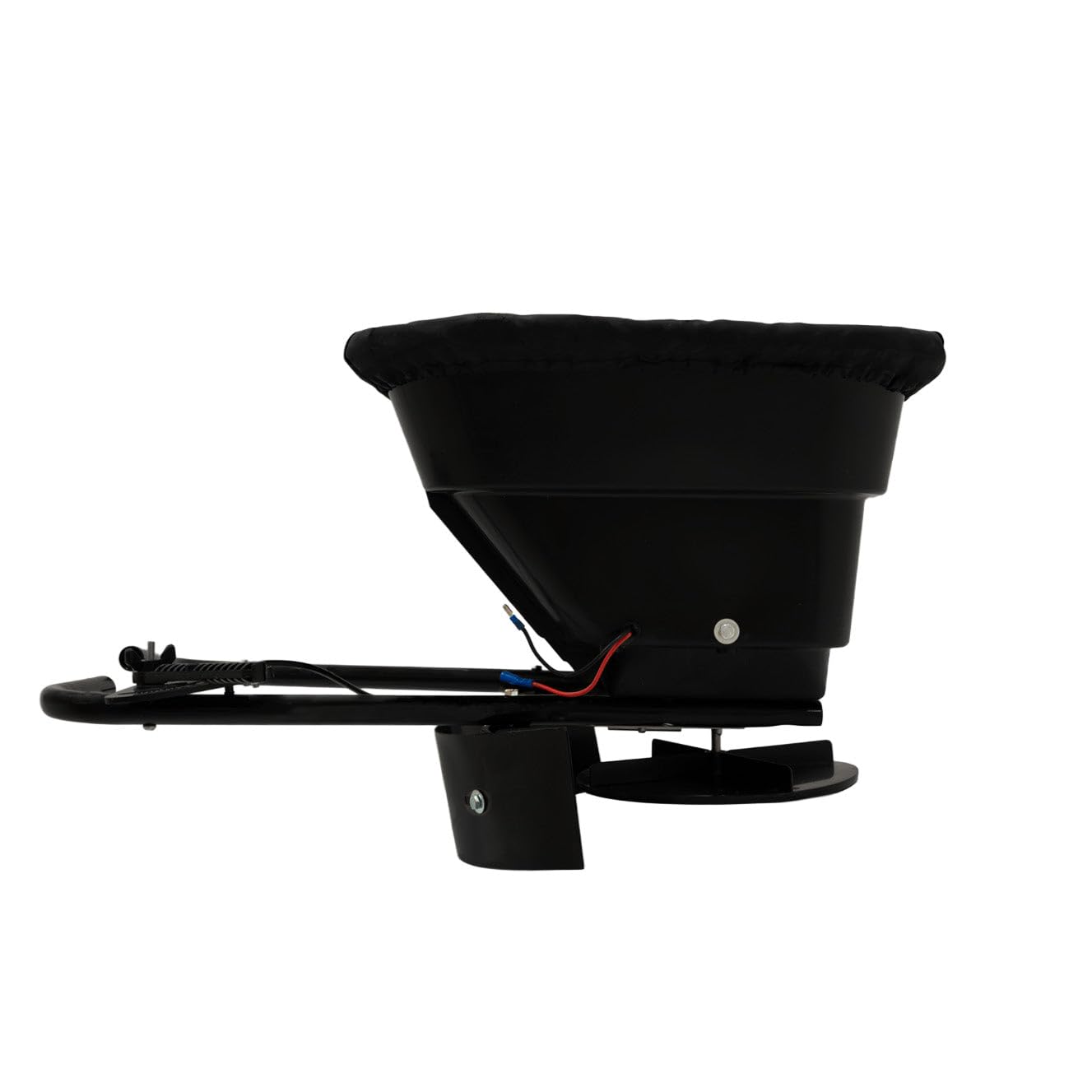 Épandeur Remorqué à Engrais Pour ATV Quad 12 V Capacité de Trémie 45,3 L 38 kg 560 TR/min Tractage Pour Sable Graine Sel Épandage Réglable 1490m² [Déflecteur & Housse de Pluie INCLUS]