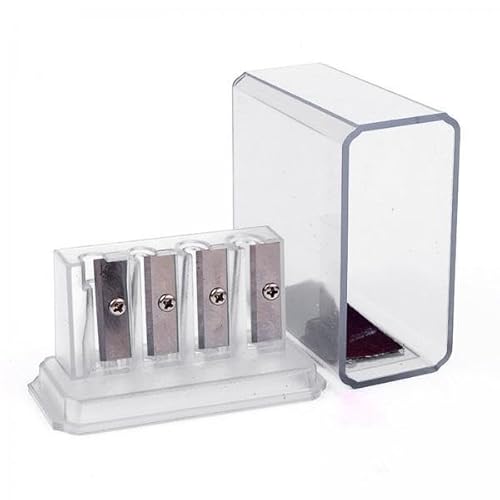 LckCryspho 3x 手動鉛筆削り 軽量 4穴付き 耐久素材 多用途 スケッチ用 絵画 学校 クラス 子供 大人 互換性あり