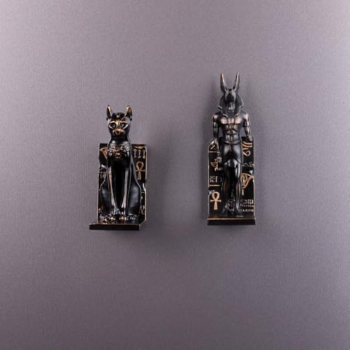 Imán Bastet Anubis gato 2 pack decorativo 3D miniatura 2
