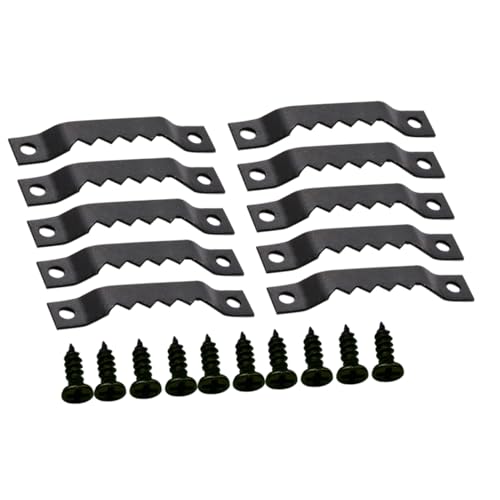 Image of Angoily 300pcs Black Hangers with Screws Creative Picture Frame Holders for Photos and Cross- Easy to Install Wall Hooks for Home Decoration