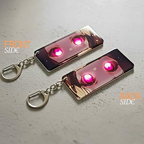 Image of Anime Acrylic Glowing Eyes Keychain | Luminous Eye Glow Key Ring | Premium Otaku Accessory for Bags, Bikes, Cars, Backpacks & Keys