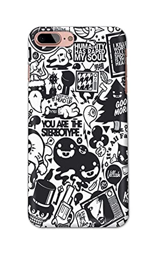 Image of Printed Hard Back Cover Case for Apple iPhone 7+ Plus | iPhone 8+ Plus Back Cover (Mixed Cartoon) -1302