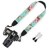 Elvam Camera Neck Shoulder Strap Belt for DSLR, SLR, DC, Instant Camera, Nikon, Canon, Sony, Olympus, Samsung, Pentax, Mini 9, Mini 8, Mini 90, Mini 7s and Mini 25 etc - Vintage Floral