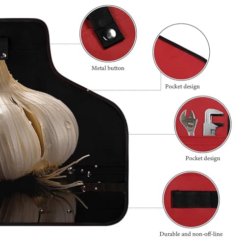 Delantal de trabajo multiusos Raw Garlic con 8 bolsillos miniatura 3