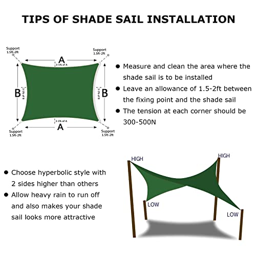 Image of KANAGAWA 10'X10' Sun Shade Sail Dark Green Curved Square Customizable