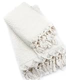 100% Cotton Organic Turkish Luxury Towel for Bathroom | Hand and Bath | Eco-Friendly | Luxuriously Soft Touch | Higly Absorbent, Quick Dry and Odor Resistant | Machine Washable (White, Bath Towel)