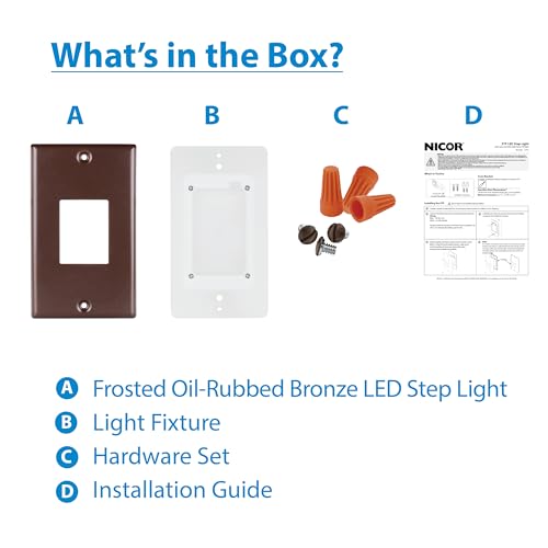 Image of NICOR Lighting STP2 Frosted Oil-Rubbed Bronze LED Step Light (STP2F120OB)