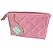 Rosallini Woman Pink Zipper Closure Small Pouch Cosmetic Case Bag