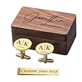 Personalized Cufflinks for Men, Wedding Cufflinks for Dad, Groom, Best Man,...