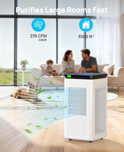 Image of Hepa Air Purifiers for Home up to 3500 Ft, 235 CADR, 30dB Quiet Operation