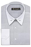 Camisa bellamente diseñada a un precio revolucionario. Camisa de rayas con cuello pin. Cuello y puños blancos lisos en contraste.