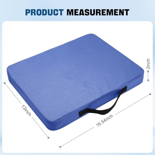 AceOrbit 2 Pack Portable Stadium Seat Cushions with Handle, 2 Inches Thick, Waterproof Oxford Fabric, Zipper, for Outdoor Events Use (Deep Blue, Wine Red)