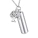 HooAMI Tree of Life Cylinder Cremation Urn Necklace/Keychain Keepsake Ashes Pendant Memorial Jewelry