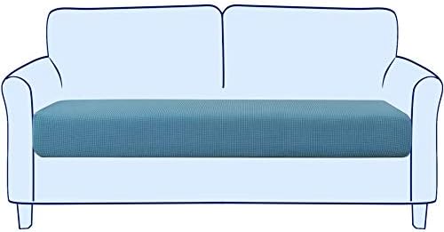 subrtex Sofa Seat Cushion Covers Stretch Polyester Fabric Seat Cushion Protector (3 Seaters, Grey)