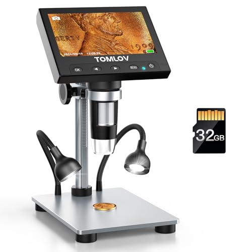 TOMLOV 1000X Coin Microscope with 4.3
