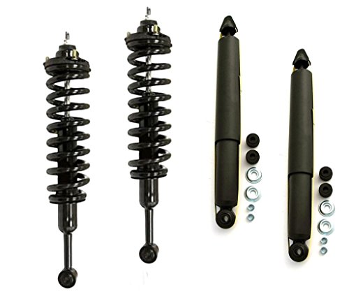 DTA 70020B Full Set 2 Front Complete Struts with Springs and Mounts + 2 Rear Shocks 4-pc Set, 2005-2012 Toyota Tacoma 2WD/RWD Pre Runner Only, 2005-2012 Toyota Tacoma (4WD)