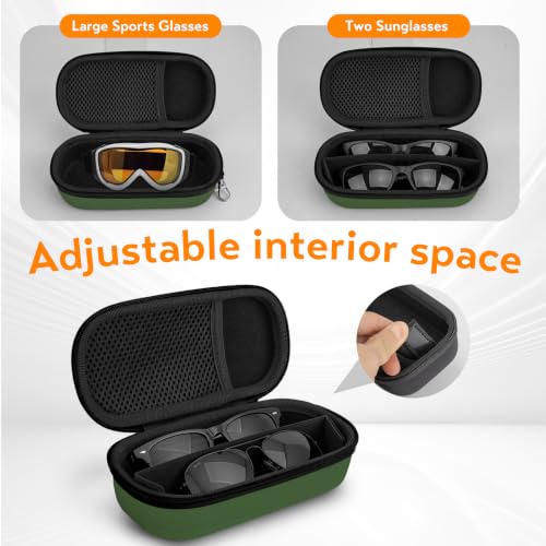 Image of Double Eyeglasses Case, Hard Travel Glasses Case for Men Women