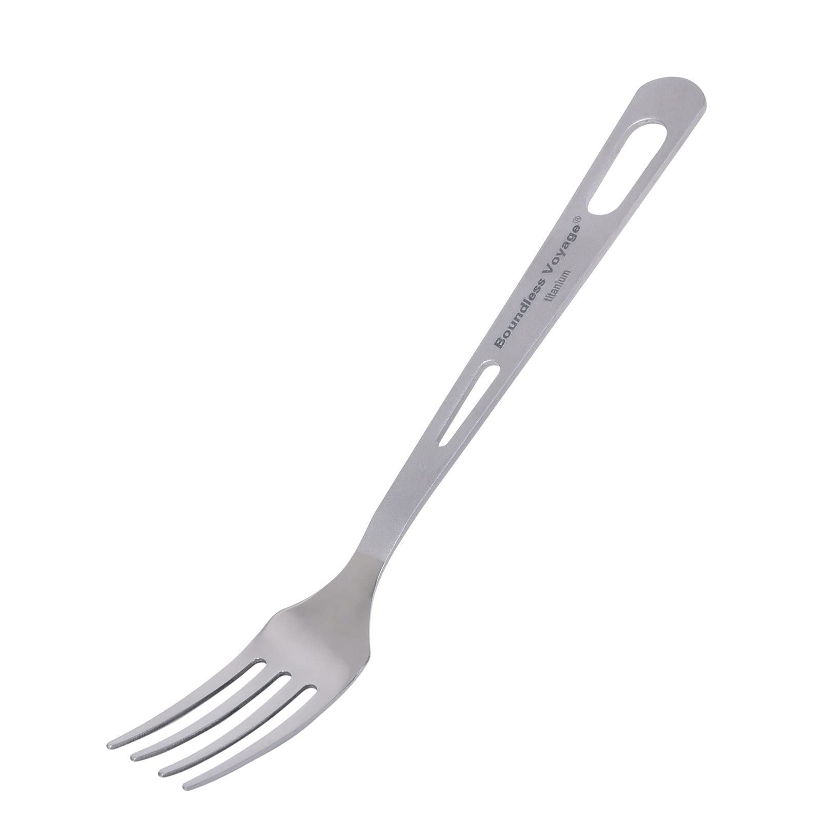 iBasingo 16.4cm Titanium Dinner Fork Ultralight Cutlery Travel Backpacking Hiking Camping Portable Tableware Indoor Outdoor Durable Flatware Ti1042T