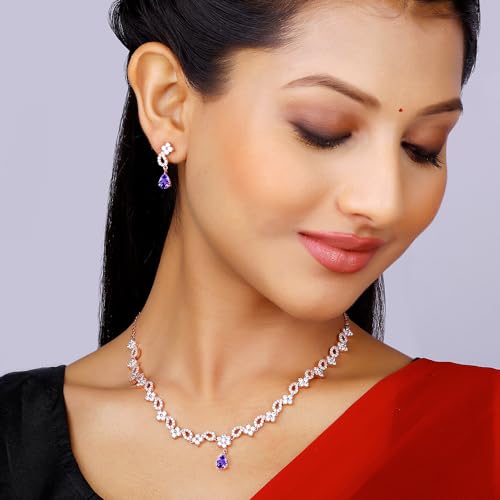 Image of GIVA 925 Silver Rose Gold Bridal Celebration Set| Gifts for Women and Girls | With Certificate of Authenticity and 925 Stamp | 6 Months Warranty*