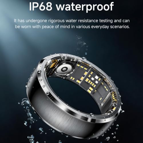 Image of Smart Ring with Gesture Control for Video Scrolling & Camera Remote Shutter, Fitness Tracker Ring with Heart Rate Sleep Blood Oxygen Monitor, IP68 Waterproof, No Subscription