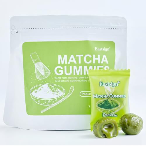 EASTSIGN 4D Gummy Candy Bulk–Made with Real Matcha Extract, Peelable Matcha Gummies,7.05oz Bag with Min.35 packs,Valentines Day Gifts - image 1
