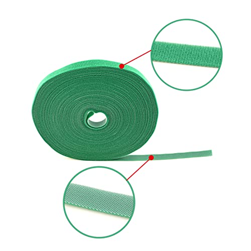 Plant Ties Hook and Loop Garden Tapes 1/2\'\' Wide Fabric Fastening Tape Double Sided Plant Tie Strap Reusable Adjustable Cable Ties Garden Vines Ties, Soft Plant Tie (1/2 Inch x 16.4 ft, Green) - Thumbnail 3