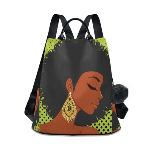 ALAZA Mochila feminina afro americana com chaveiro para mulheres e meninas, Viajar, Multi 07, One Size