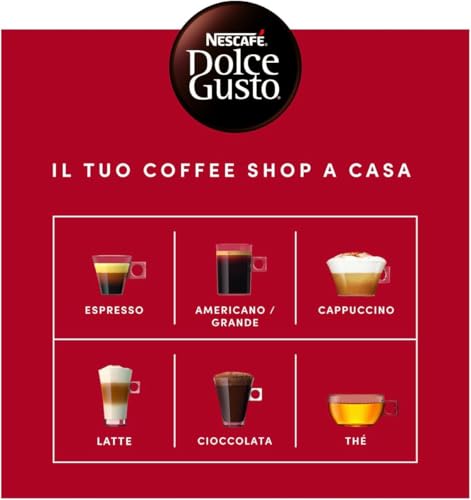 Image of Nescafe Dolce Gusto Espresso Roma Coffee Pods By COUGAR | Intensity 8 Cremoso Blend | Italian Inspired Rich & Smooth Roast | Compatible with Dolce Gusto Machines | 16 Capsules | Aromatic Balanced Espresso | Premium Coffee Experience - (Imported-UK)
