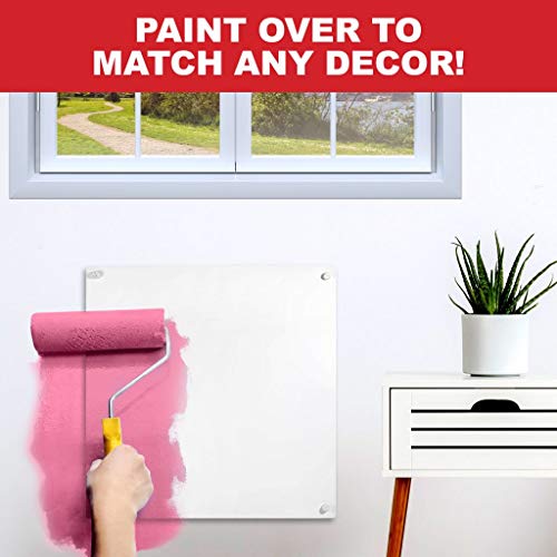 Econohome Wall Mount Space Heater Panel - With Thermostat - 400 Watt Convection Heater - Ideal For 120 Sq Ft Room - 120V Electric Heater #TOP7