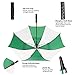 BAGAIL Golf Umbrella 68/62/58 Inch Large Oversize Double Canopy Vented Automatic Open Stick Umbrellas for Men and Women(Green/White,62 inch)