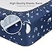 IOCCLH Baby Crib Sheets 2 Pack for Boys and Girls Fit for Standard Crib Toddler Mattress Breathable Soft Microfiber Baby Sheet 28x52x8in(Starry Sky & Clouds)