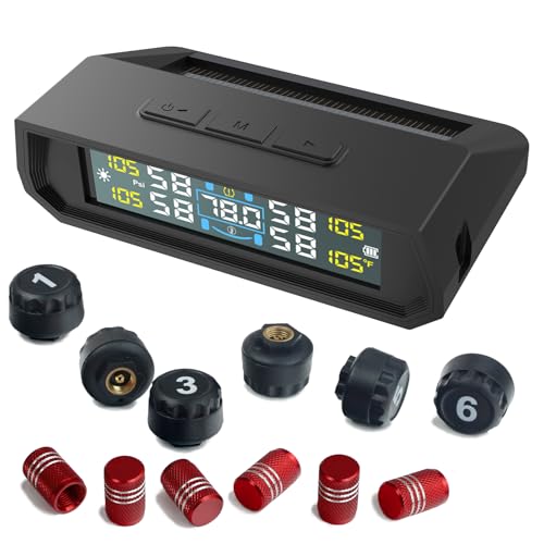 6-wheel Tire Pressure Monitoring System Tpms  Solar Charge Tire Pressure Moni...