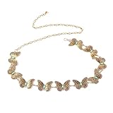Mettez en valeur votre ligne de taille et montrez votre goût unique avec cette ceinture en chaîne en métal décorée d'une boucle papillon
