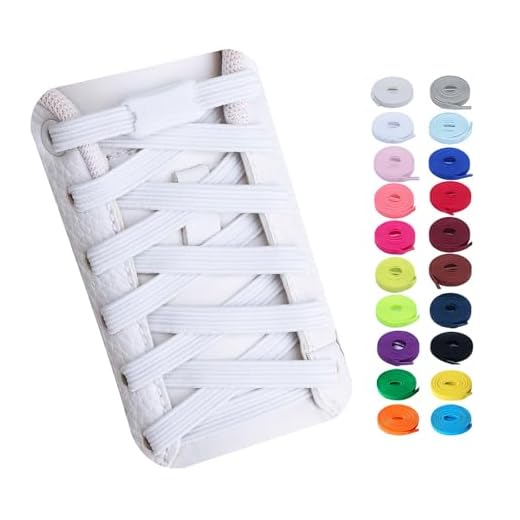 Booyckiy [2 Pairs] No Tie Elastic Shoelaces for Kids, Adults and Elderly - 12 Colors, White(2 Pairs), 47inch