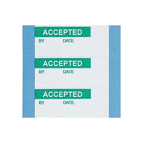 Brady Quality Control Labels 0.625 in H x 1.5 in W Cloth Green on White 25 Cards/Pk