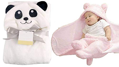 Image of BRANDONN Baby Blanket Newborn Gift Pack of Swaddle Wrapper, 0-9 Months, Length 68 cm x Width 68 cm